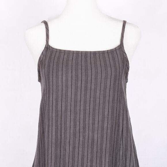 Natural Life Cotton-Linen Strappy Sundress SMALL Gray Casual Boho Earthy Granola - Picture 2 of 9